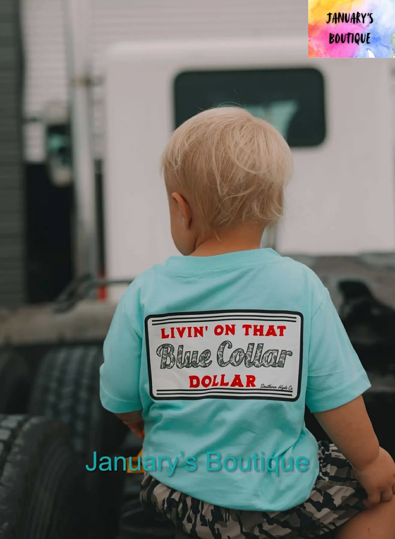 Boy’s Blue Collar T-shirt