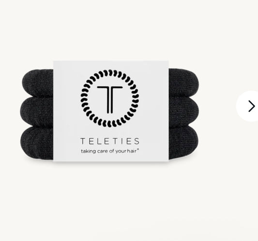 KK Jet Black Small Nylon Hair Ties