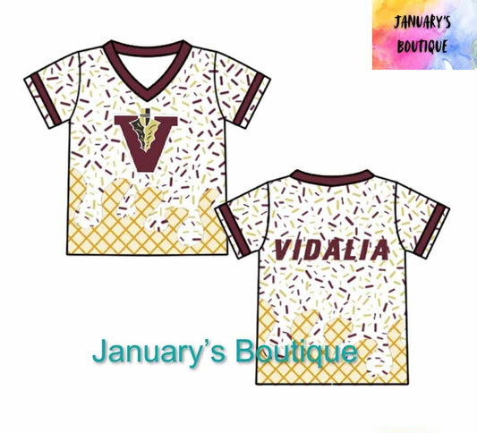 Boy's Vidalia Indians Waffle Shirt