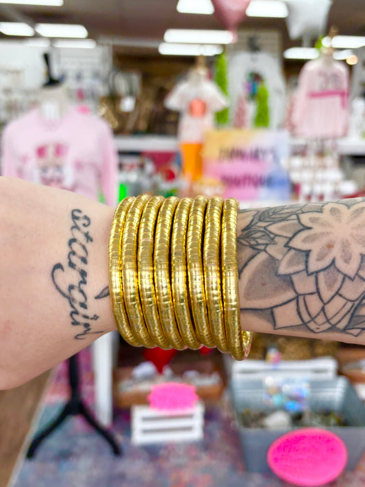 Matte Gold Snake Bracelet