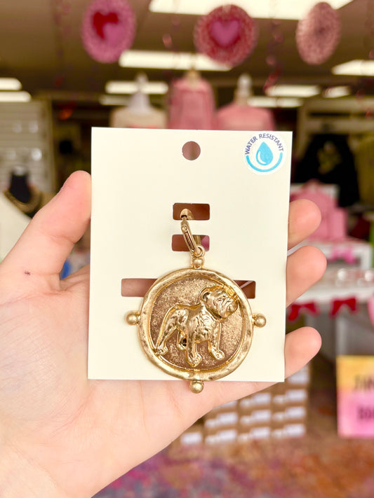 Gold Bulldog Pendant