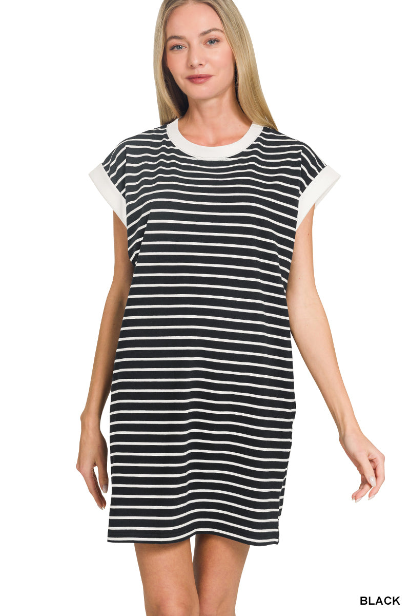 Women’s Black Striped Dress