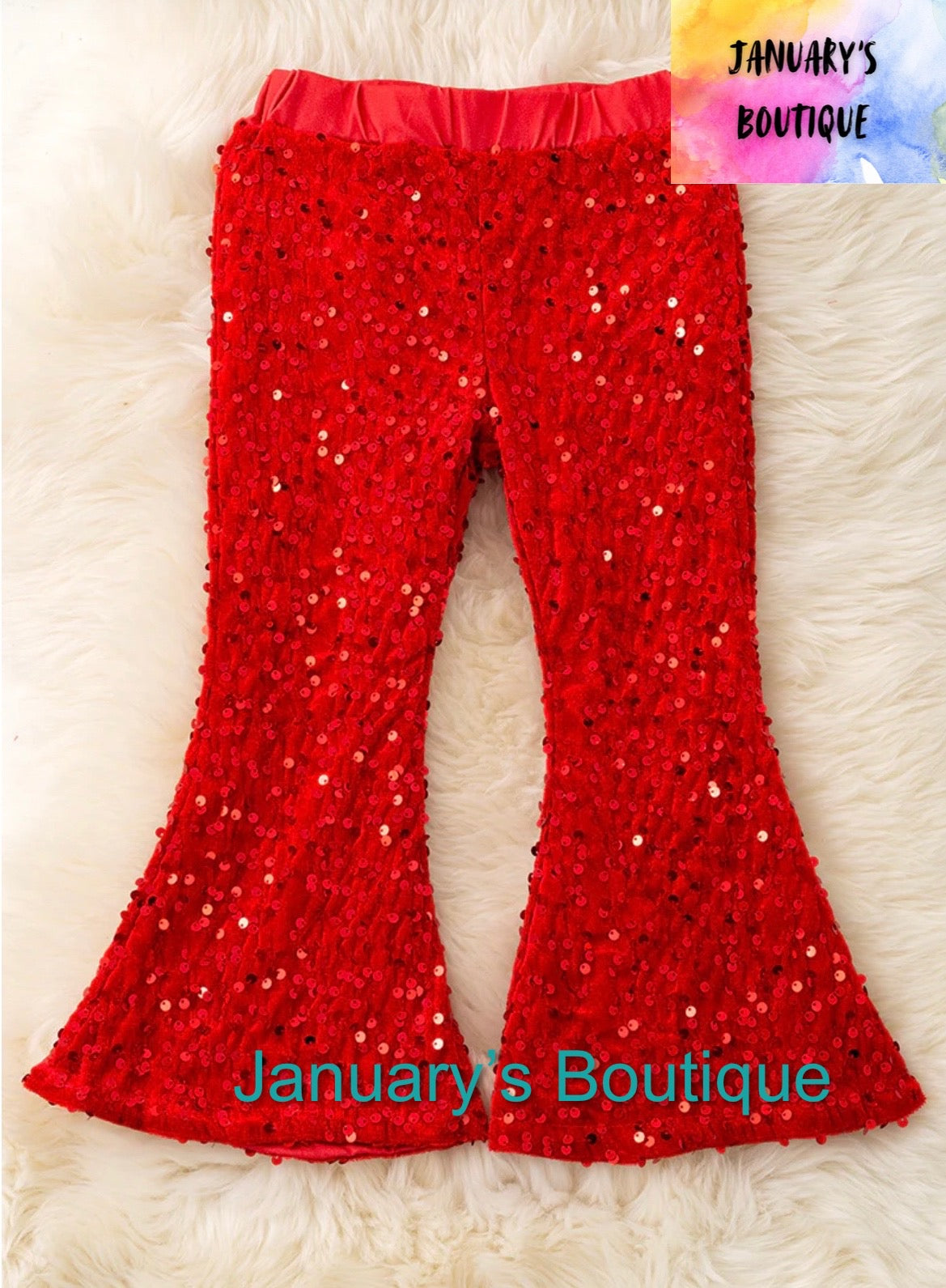 Girl’s Red Sequin Pants
