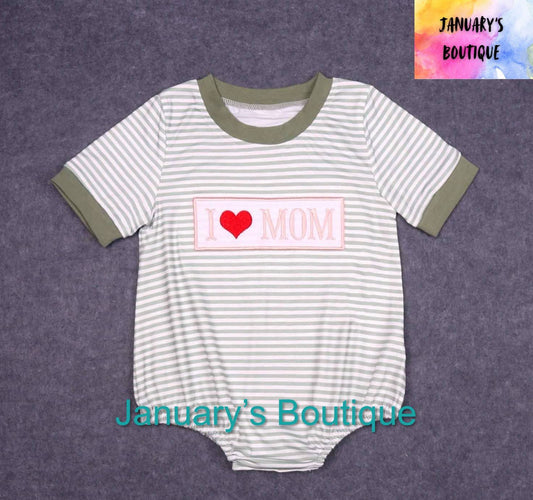 Boys I LOVE Mom Romper