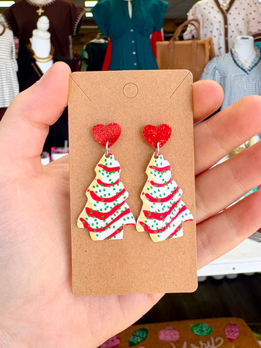 KK Christmas Tree Cake Earrings