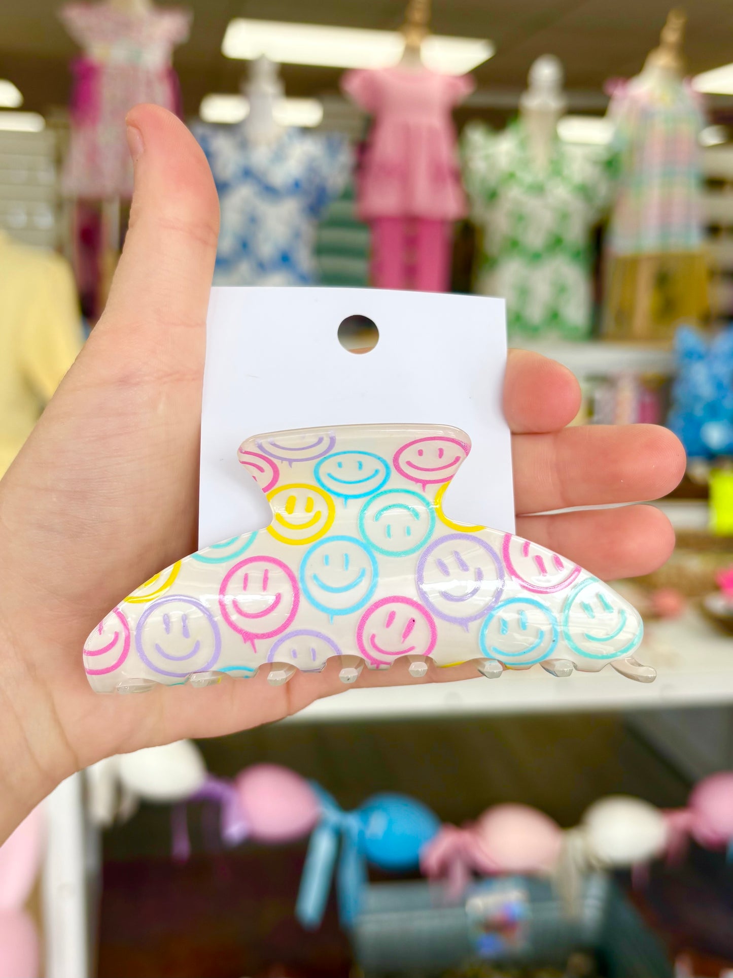 KK Multi Smiley Hair Clips