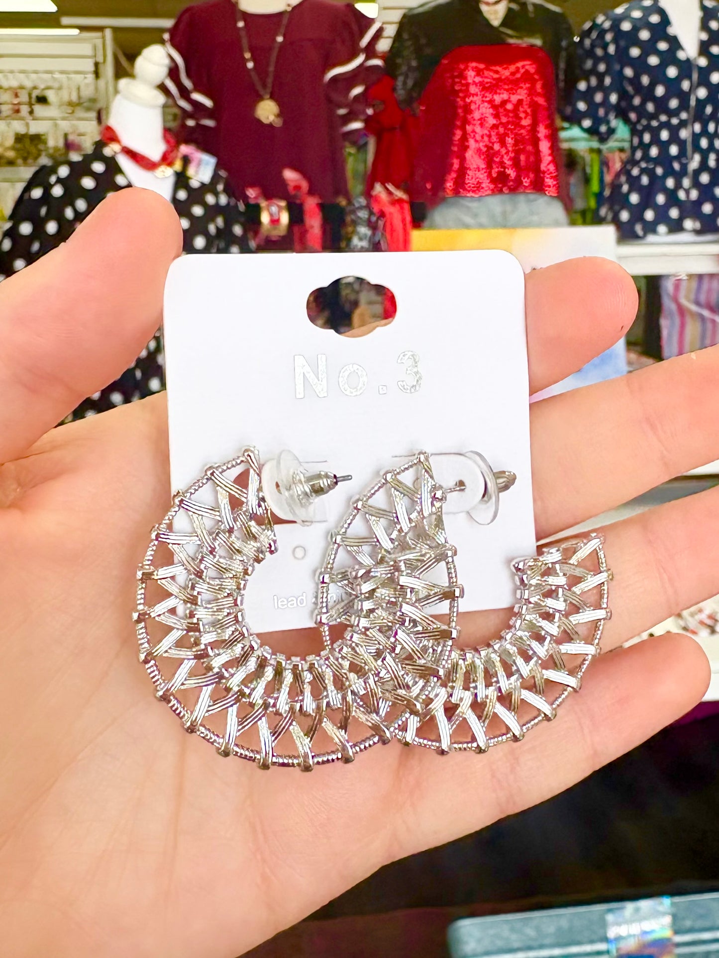 Matte Silver Wire Hoops