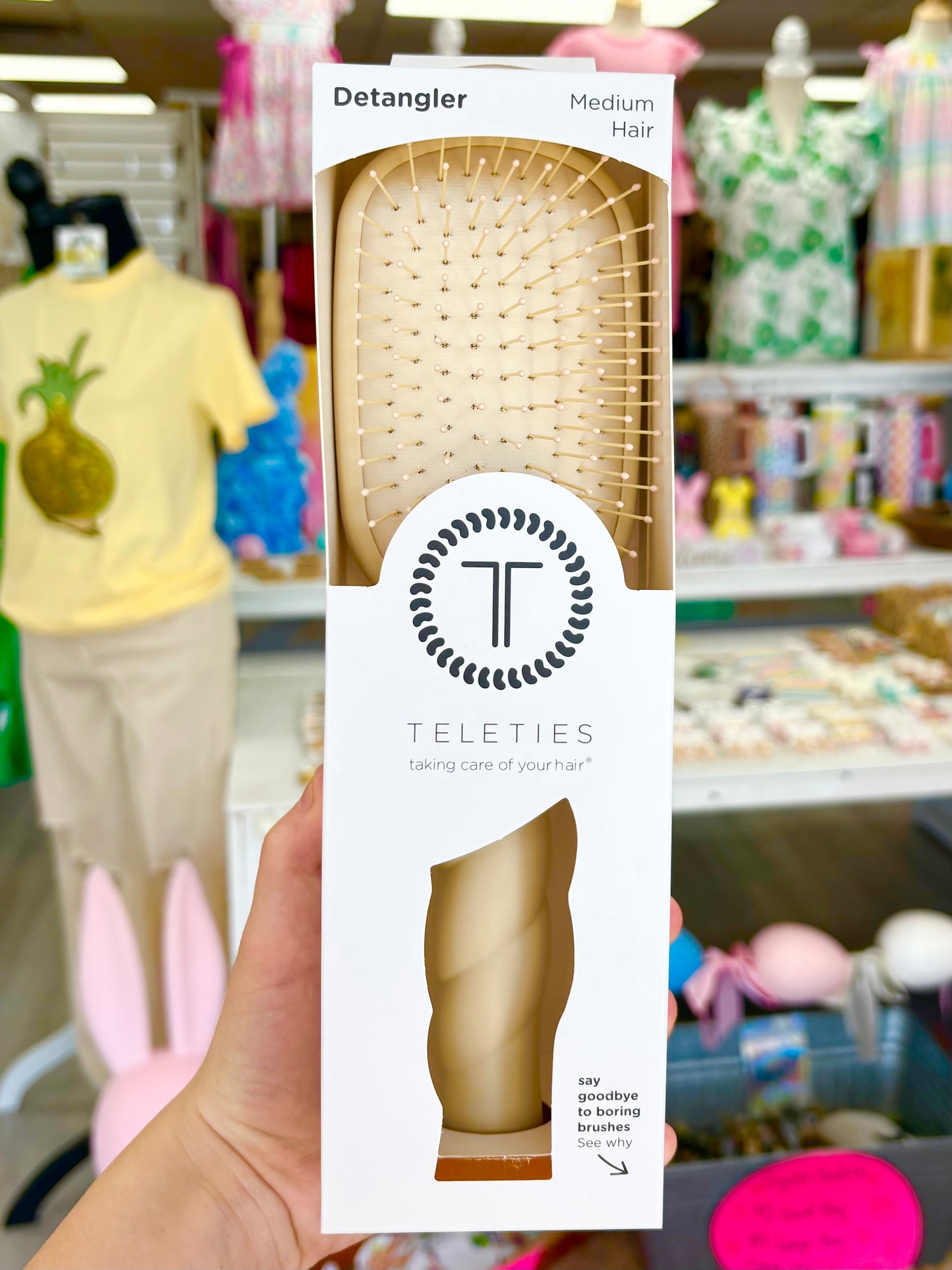 Detangler Hair Brush for Medium Hair – Tan