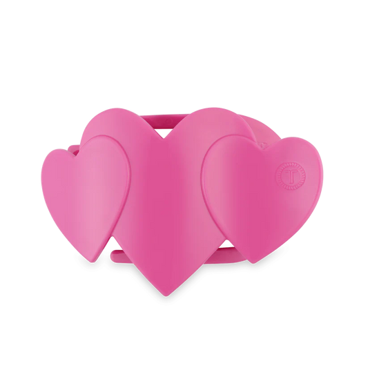 Pink Heart to Heart Medium Flat Clip