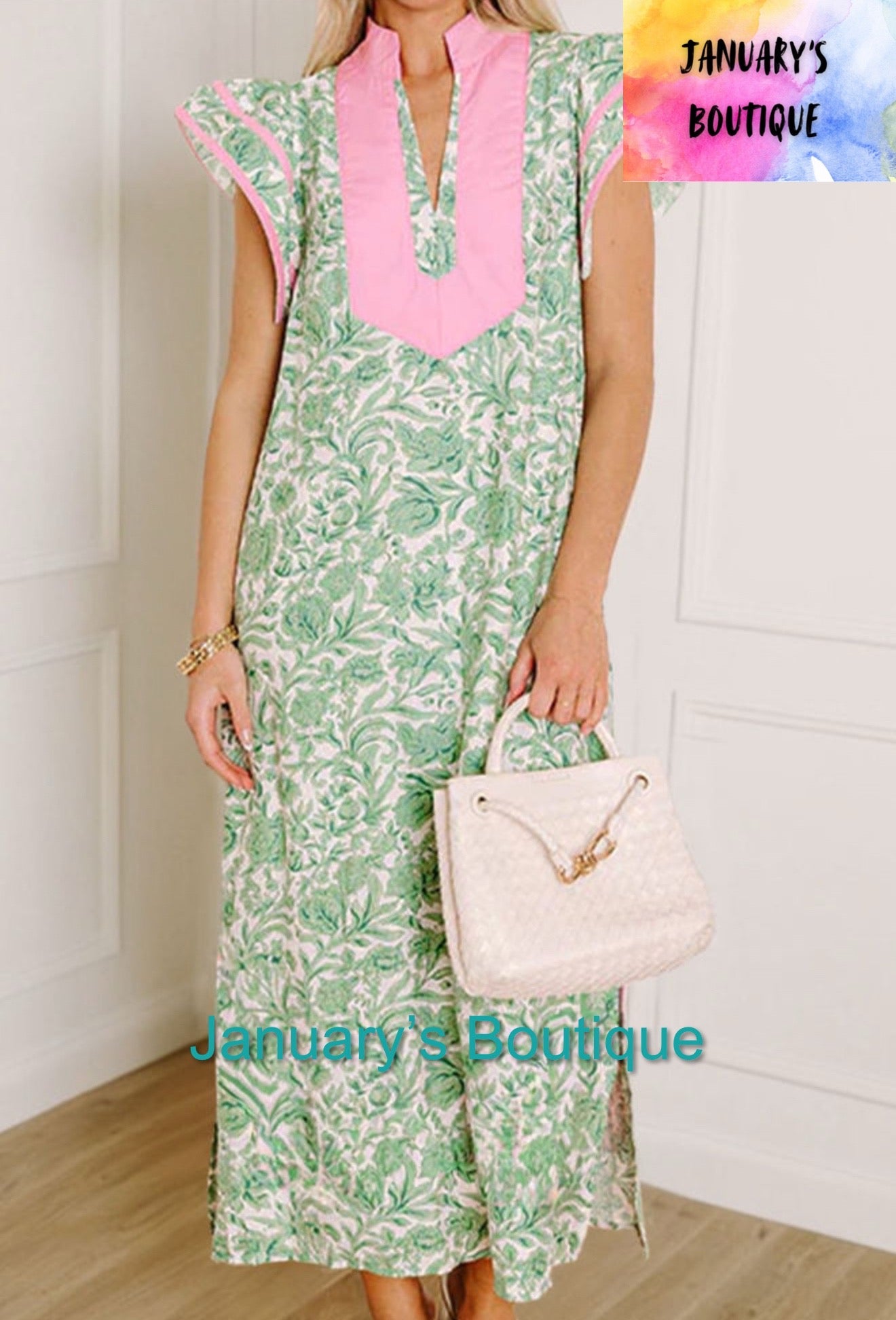 Women’s Green & Pink Dress