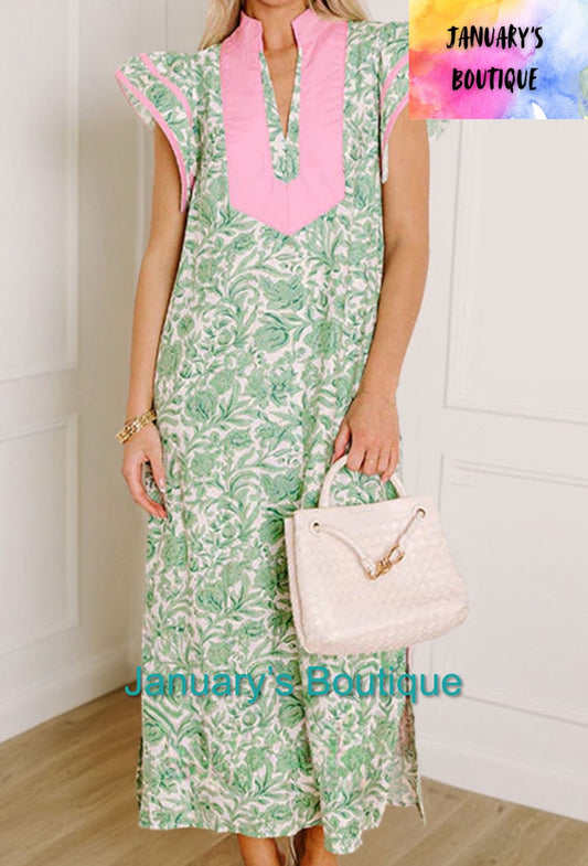 Women’s Green & Pink Dress
