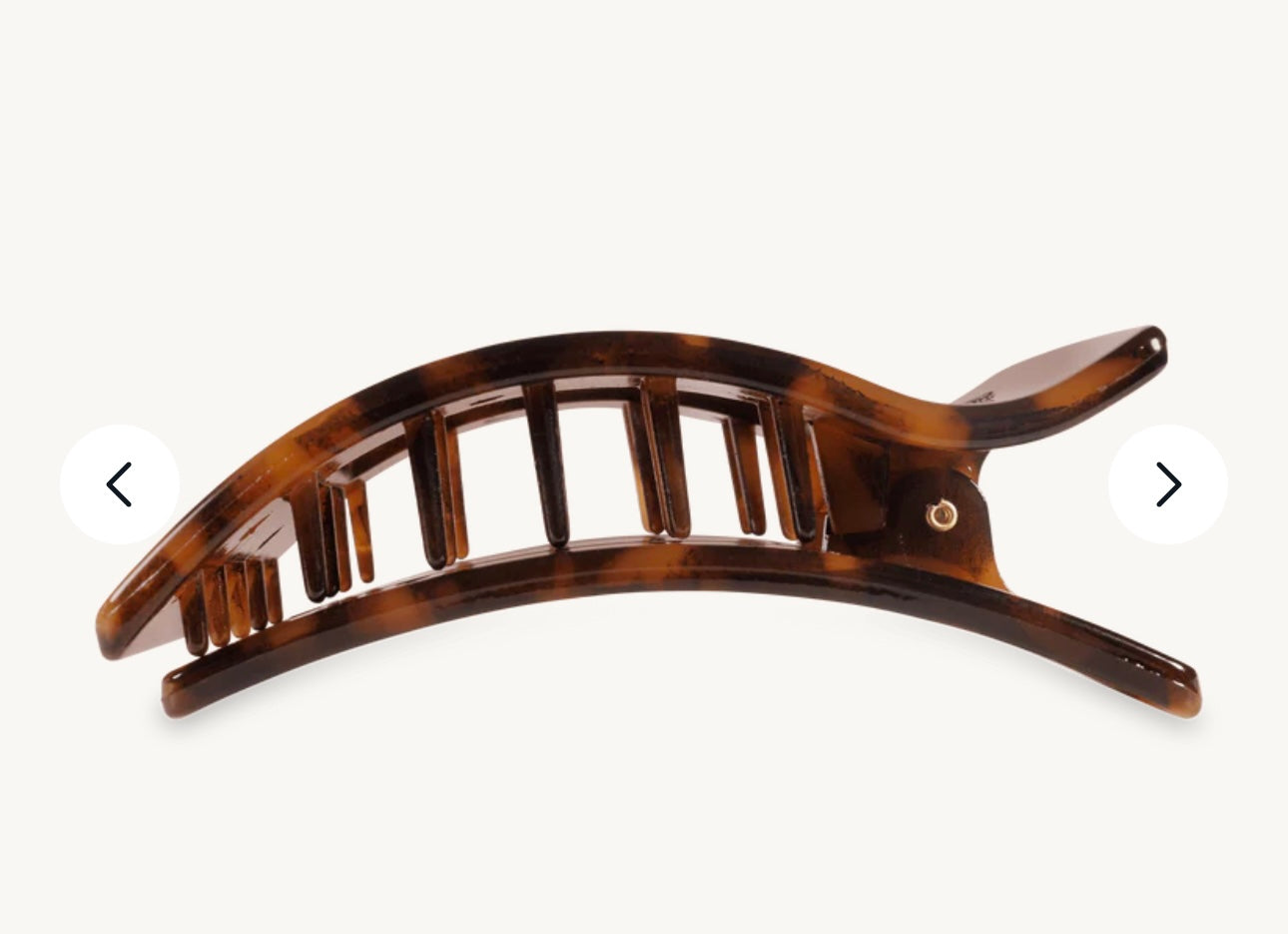 KK Tortoise Large Flat Rectangle Hair Clip