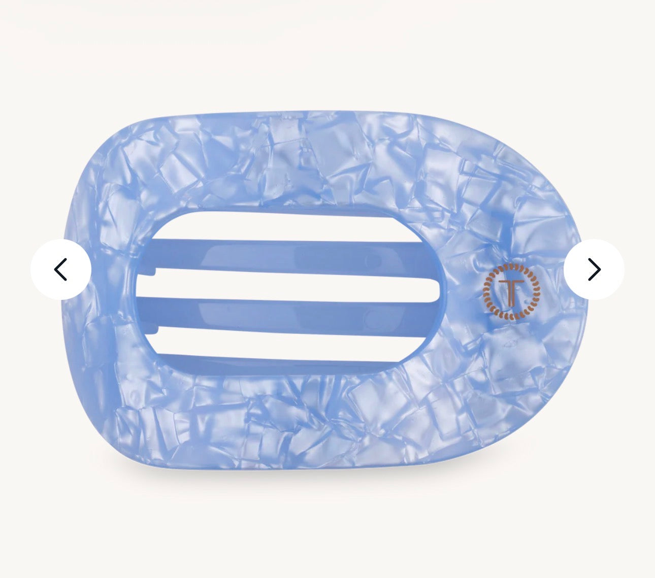 KK Blue Lagoon Large Flat Round Hair Clip