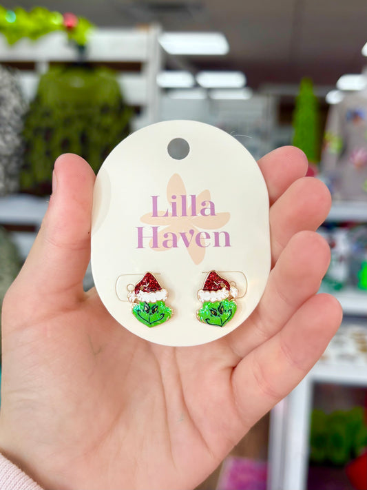 KK Gr*nch Stud Earrings