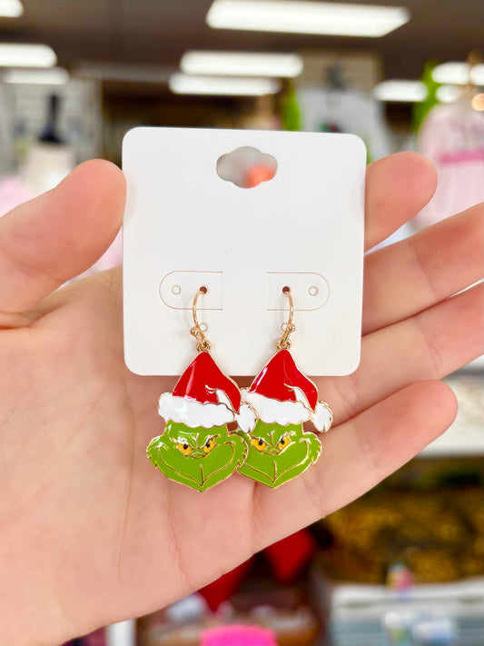 KK Gr*nch Head Earrings