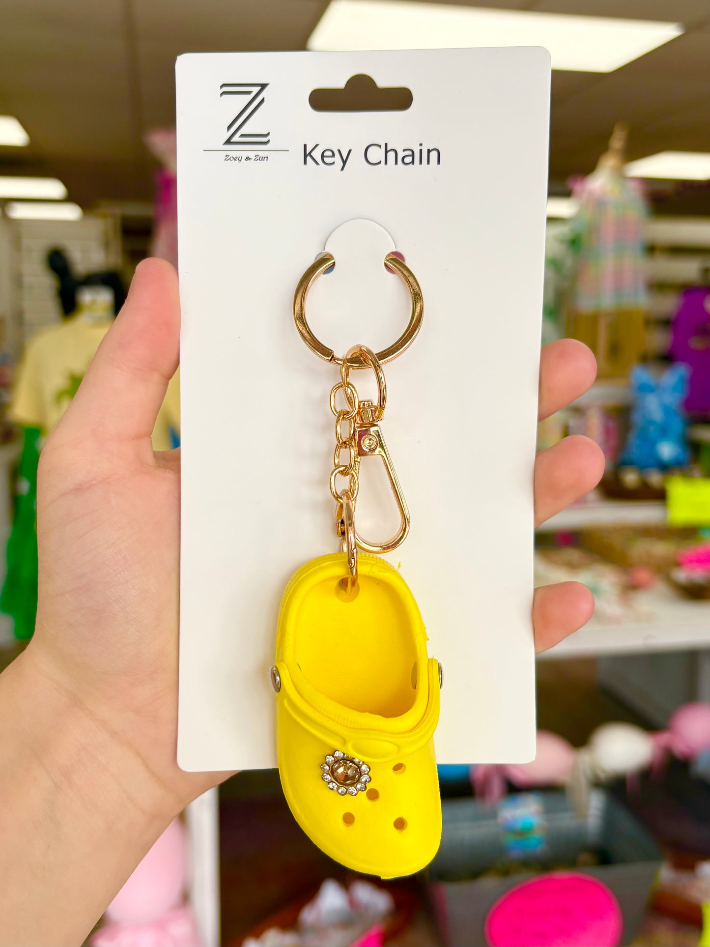 KK Yellow Croc Keychain