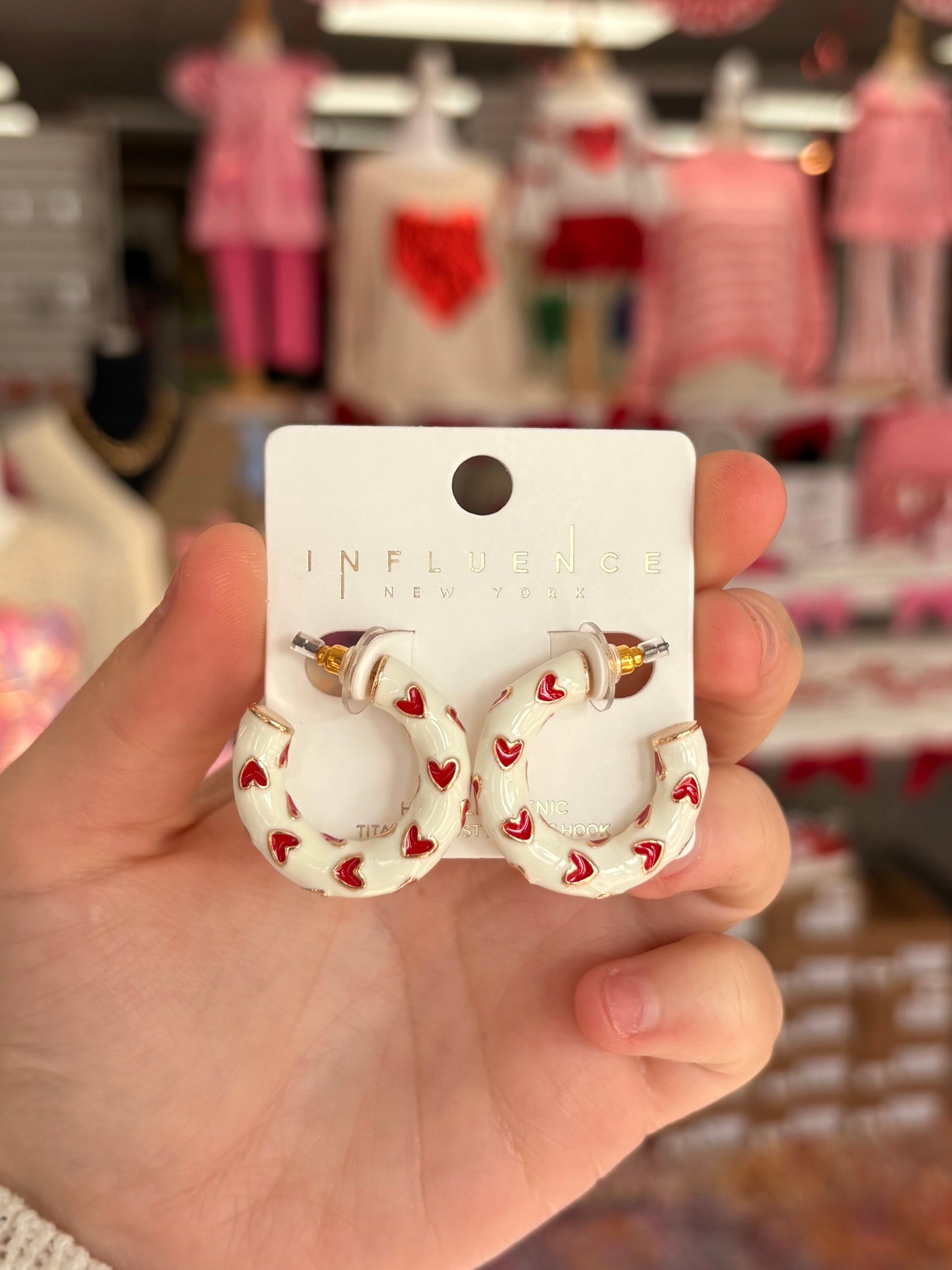 KK Ivory & Red Heart Hoops