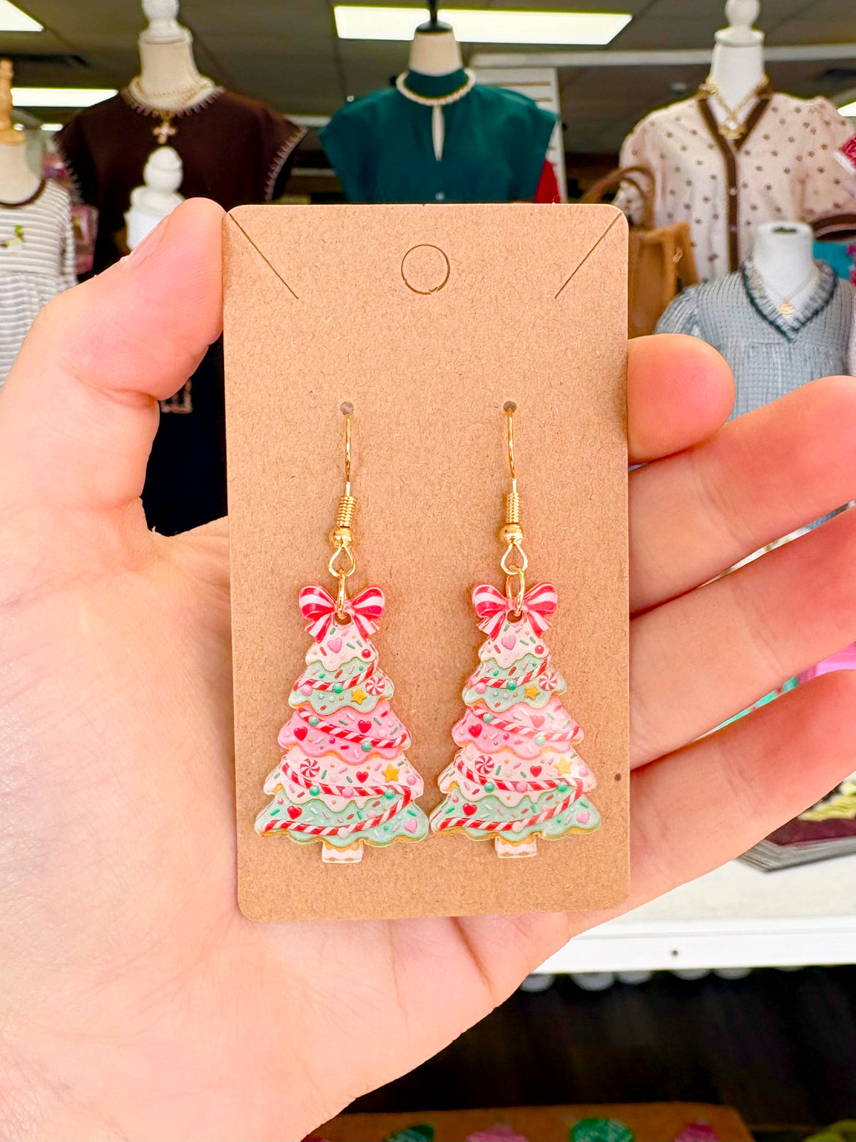 KK Christmas Candy Tree Earrings