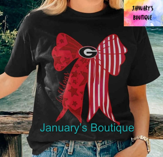 Georgia Bulldogs Bow T-shirt