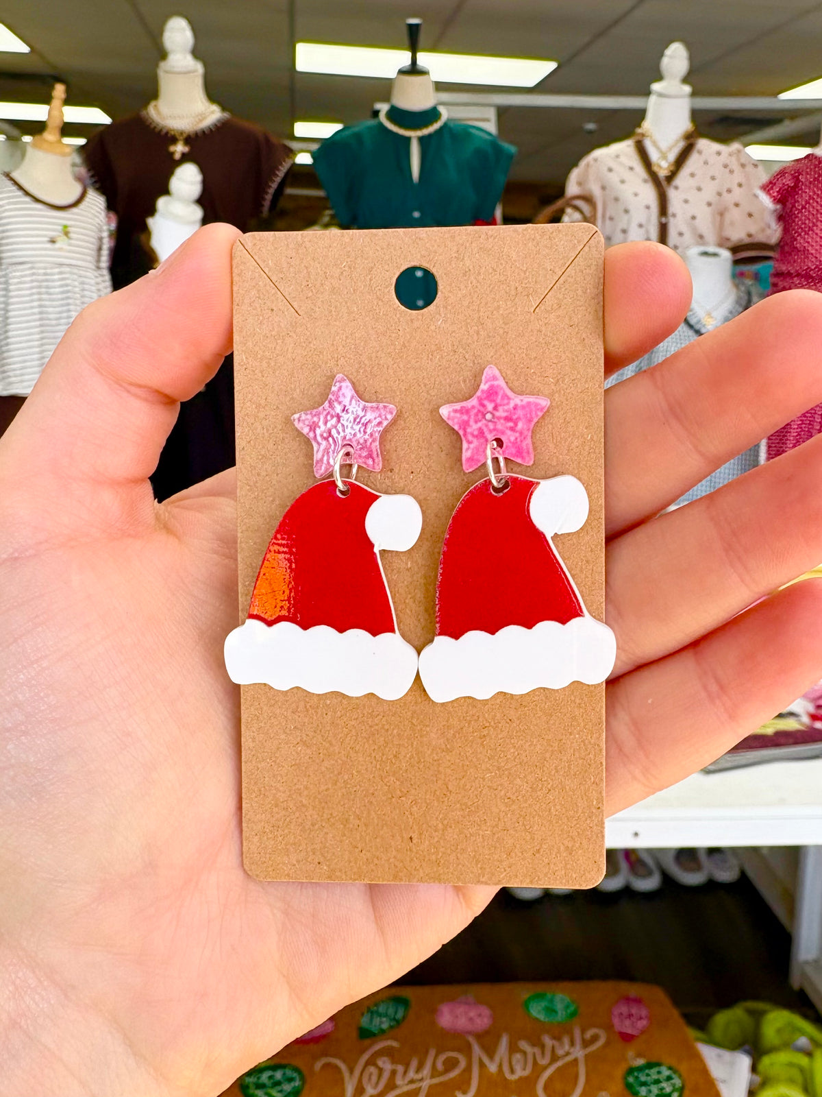 KK Christmas Santa Hat Earrings