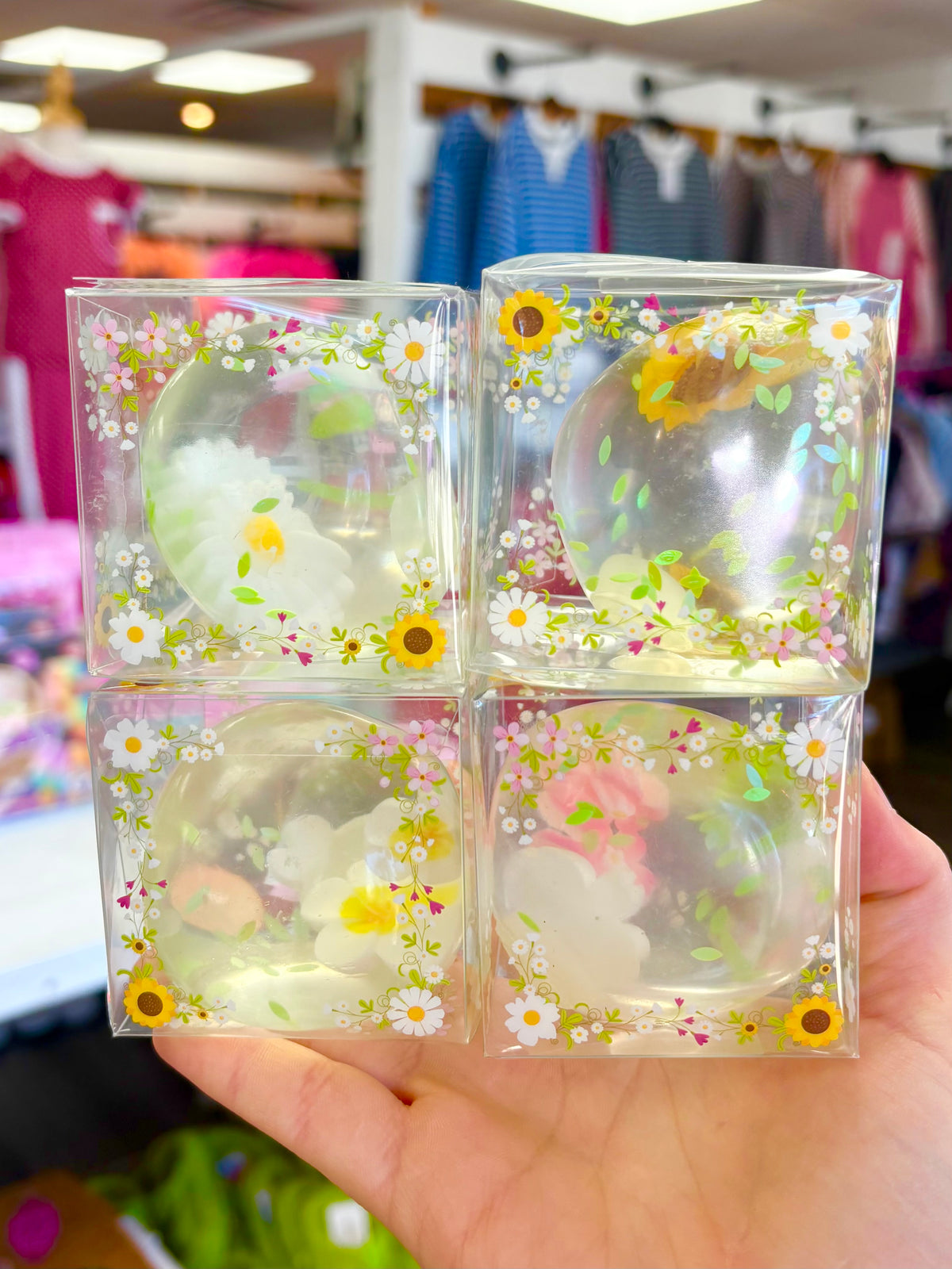 KK Flower Charm Coconut Oil Ball Squishy