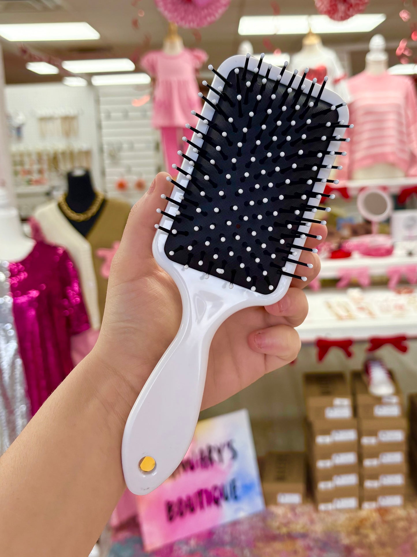 KK Multicolor Floral Hair Brush