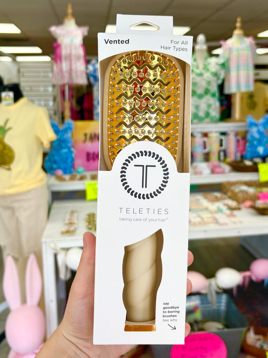 Vented Hair Brush - Tan - All Hair Types