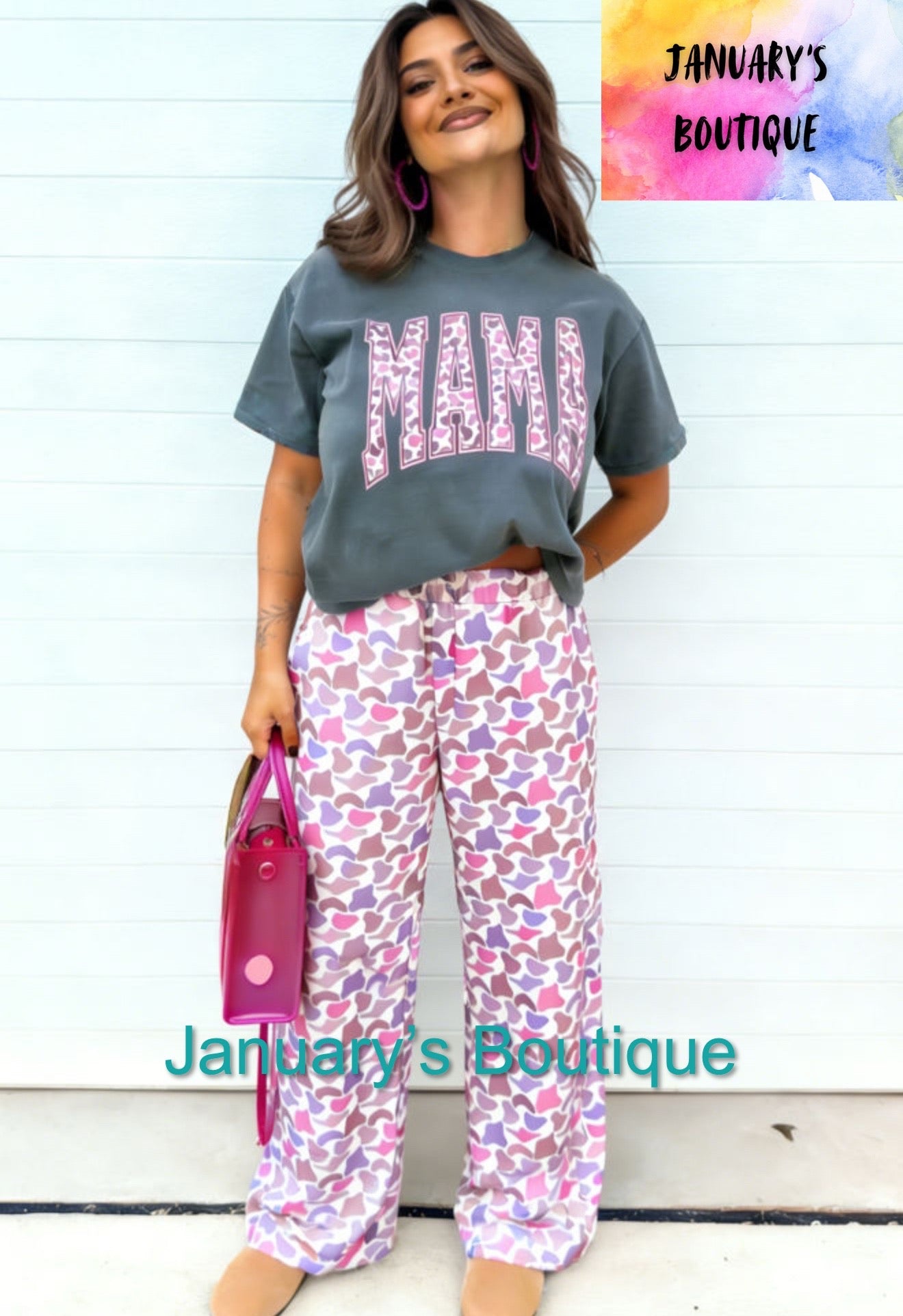Women’s MAMA Camo Pant Set