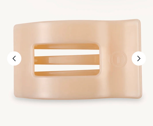 KK Almond Beige Large Flat Rectangle Hair Clip