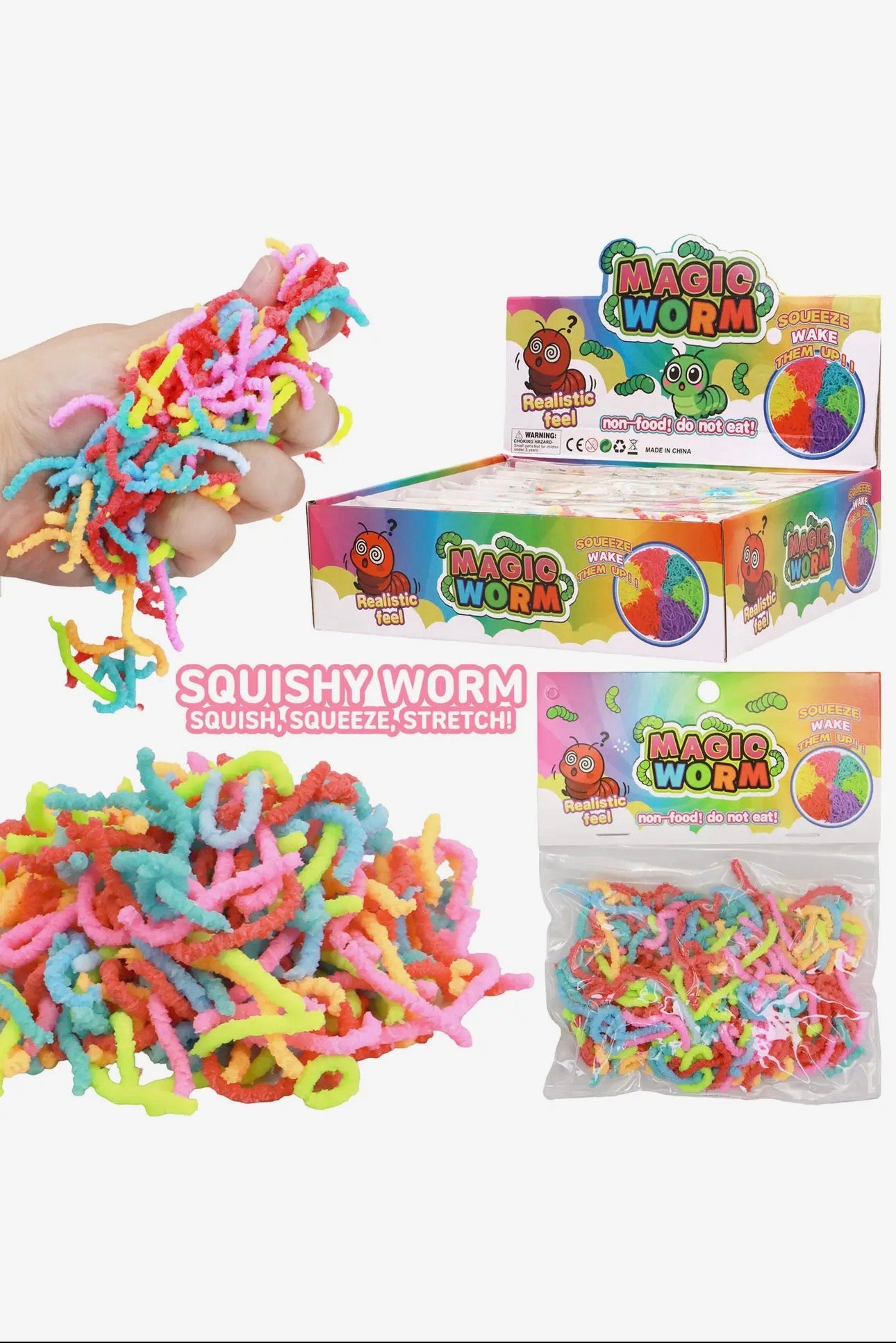KK Squeeze Wiggly Noodles Sensory Squishy