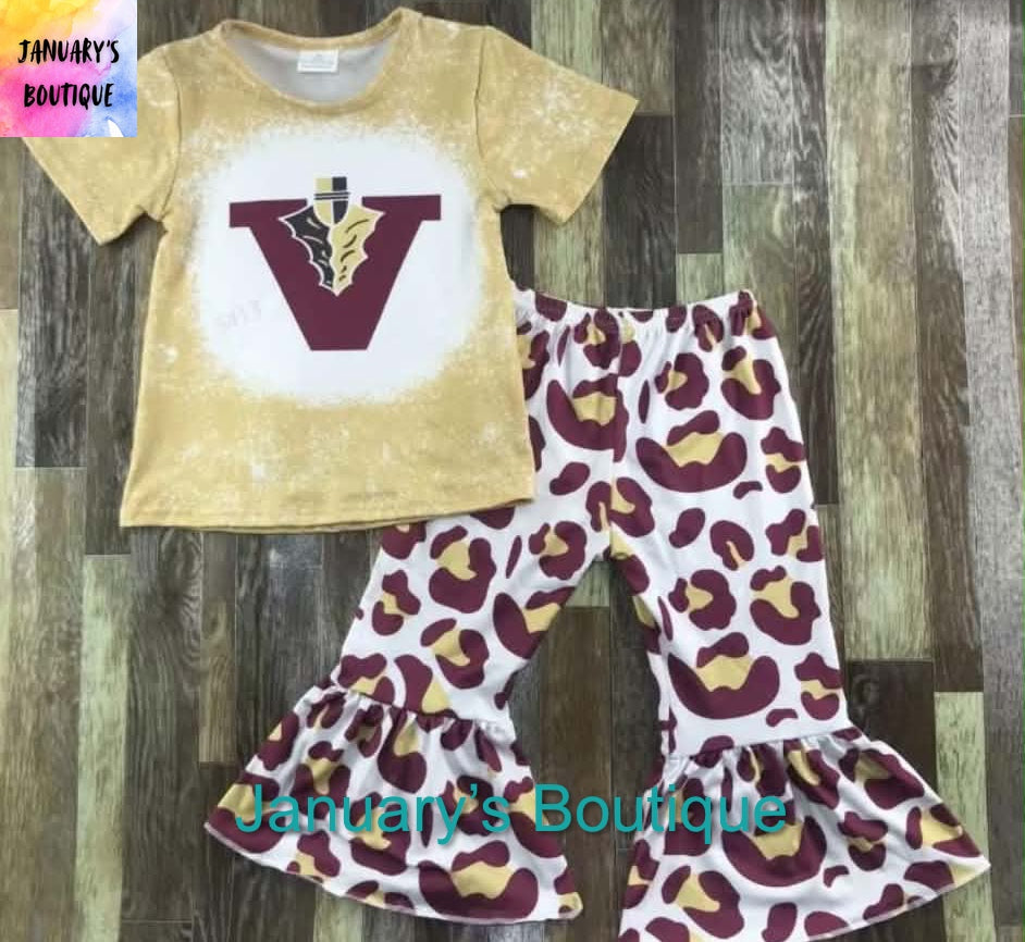 Girl’s Vidalia Leopard Pants Set