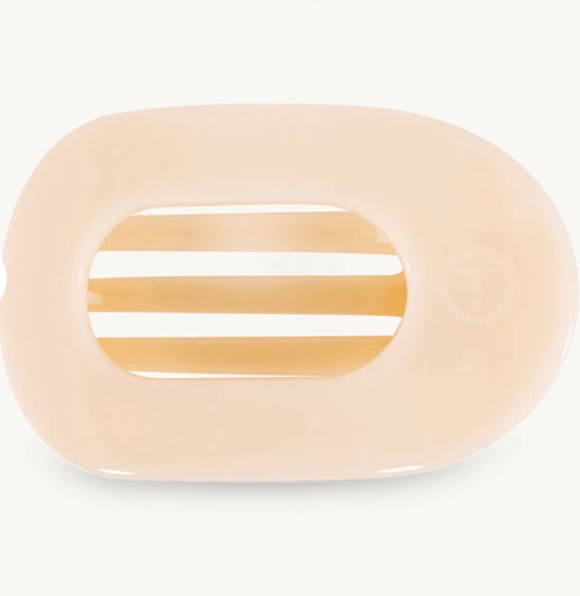 KK Almond Beige Large Flat Round Hair Clip