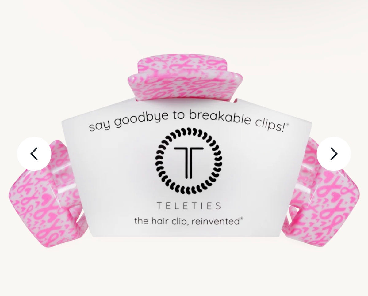 KK Classic Breast Cancer Awareness Medium Claw Clip