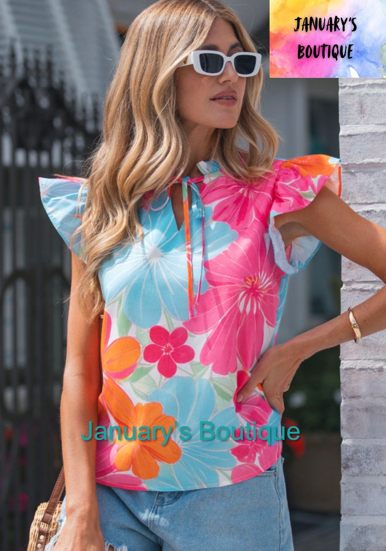 Women’s Bright Floral Top