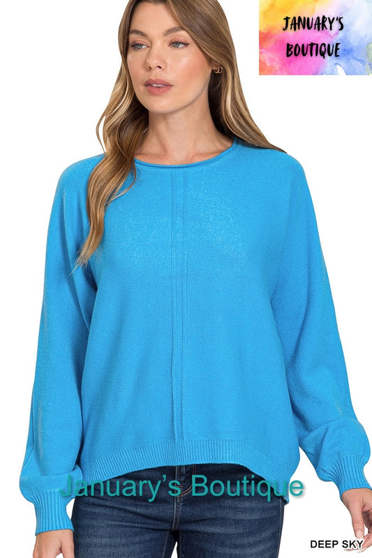 Women’s Deep Sky Front Seam Sweater