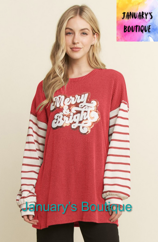 Women’s Plus Merry & Bright Sequin Top