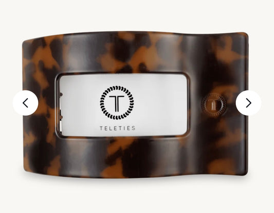 KK Tortoise Large Flat Rectangle Hair Clip