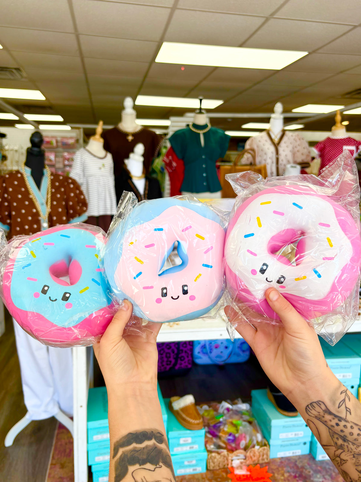 Jumbo Sprinkled Donut Squishy