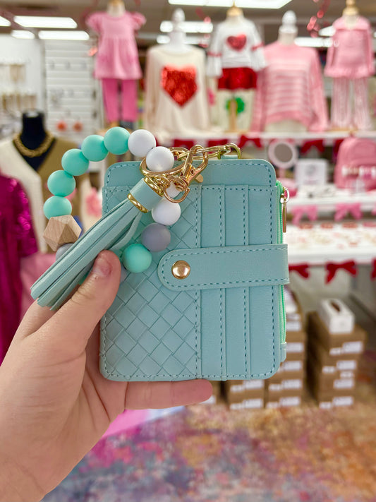 KK Aqua Textured Wallet Wristlet
