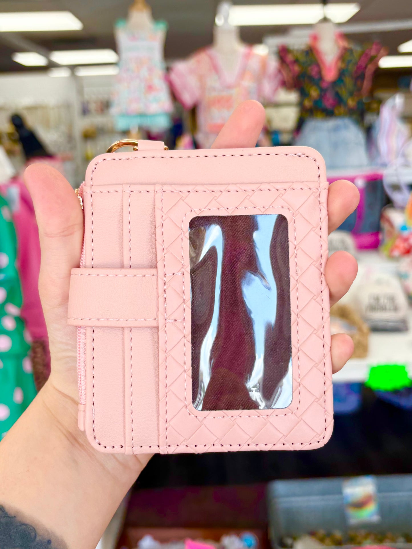 KK Blush Textured Wallet Wristlet