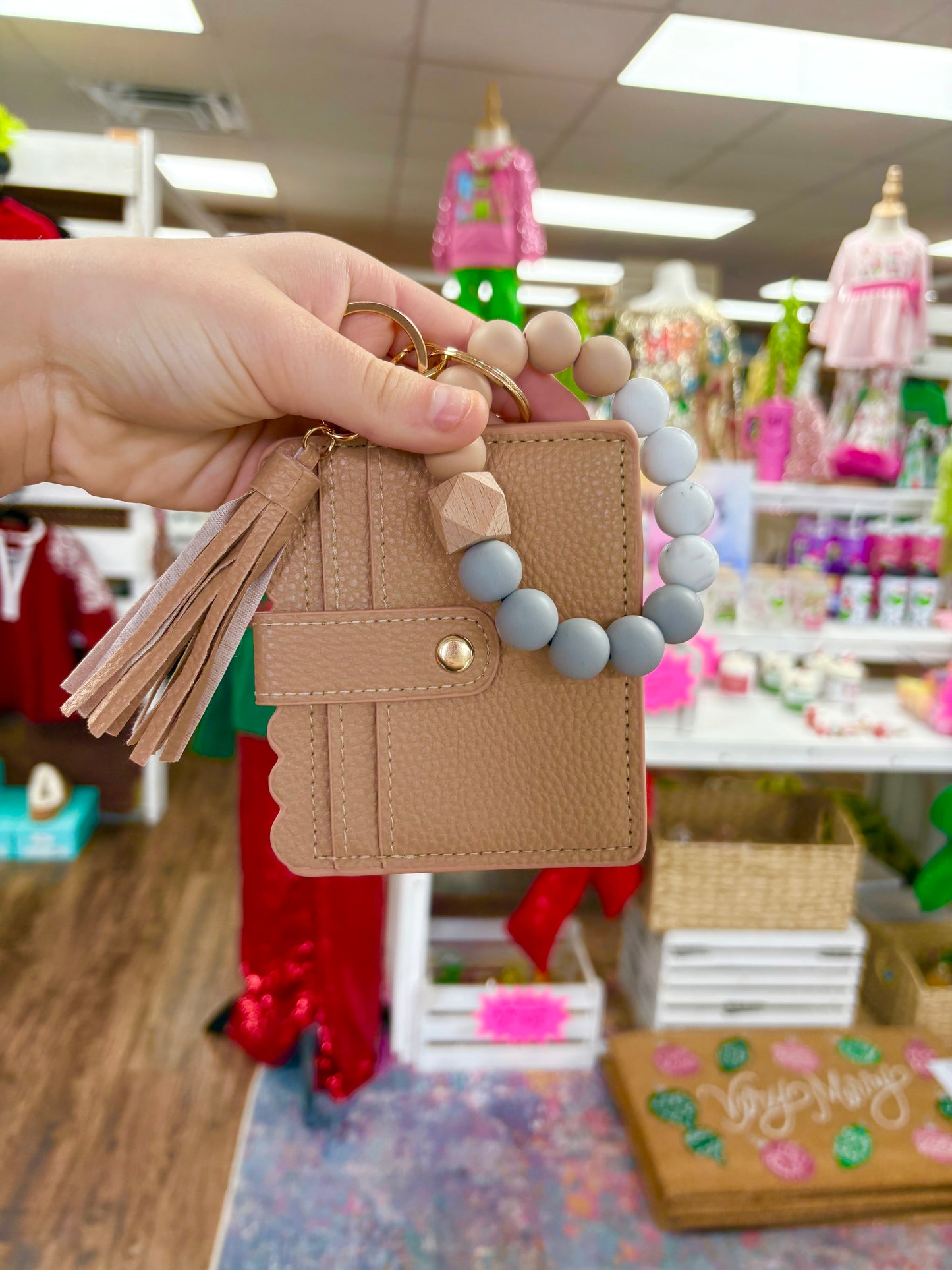 KK Brown Wallet Wristlet