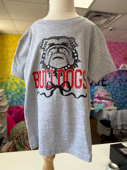 Youth BULLDOGS Faux Glitter T-shirt