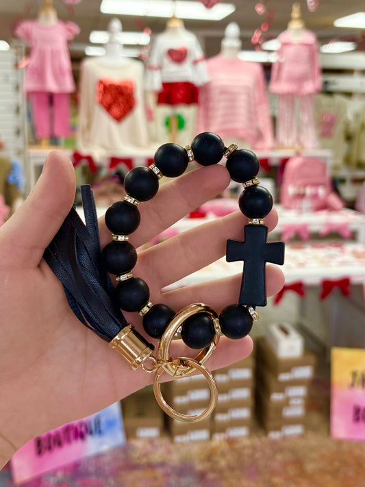 KK Black Cross Wristlet