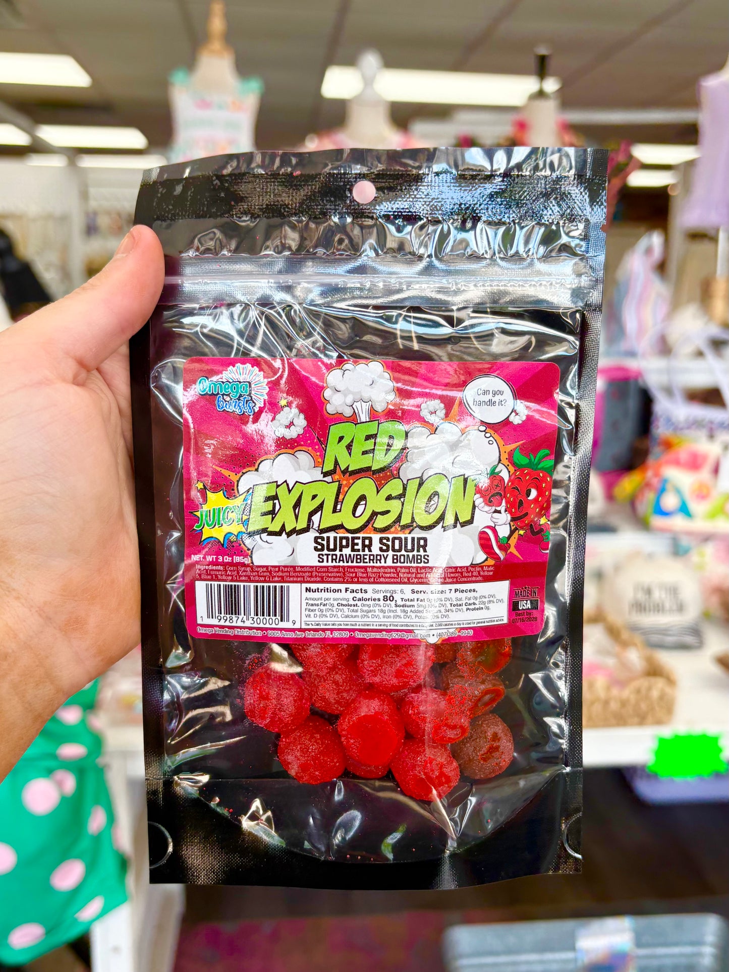 KK Red Explosion Super Sour Strawberry Gushers