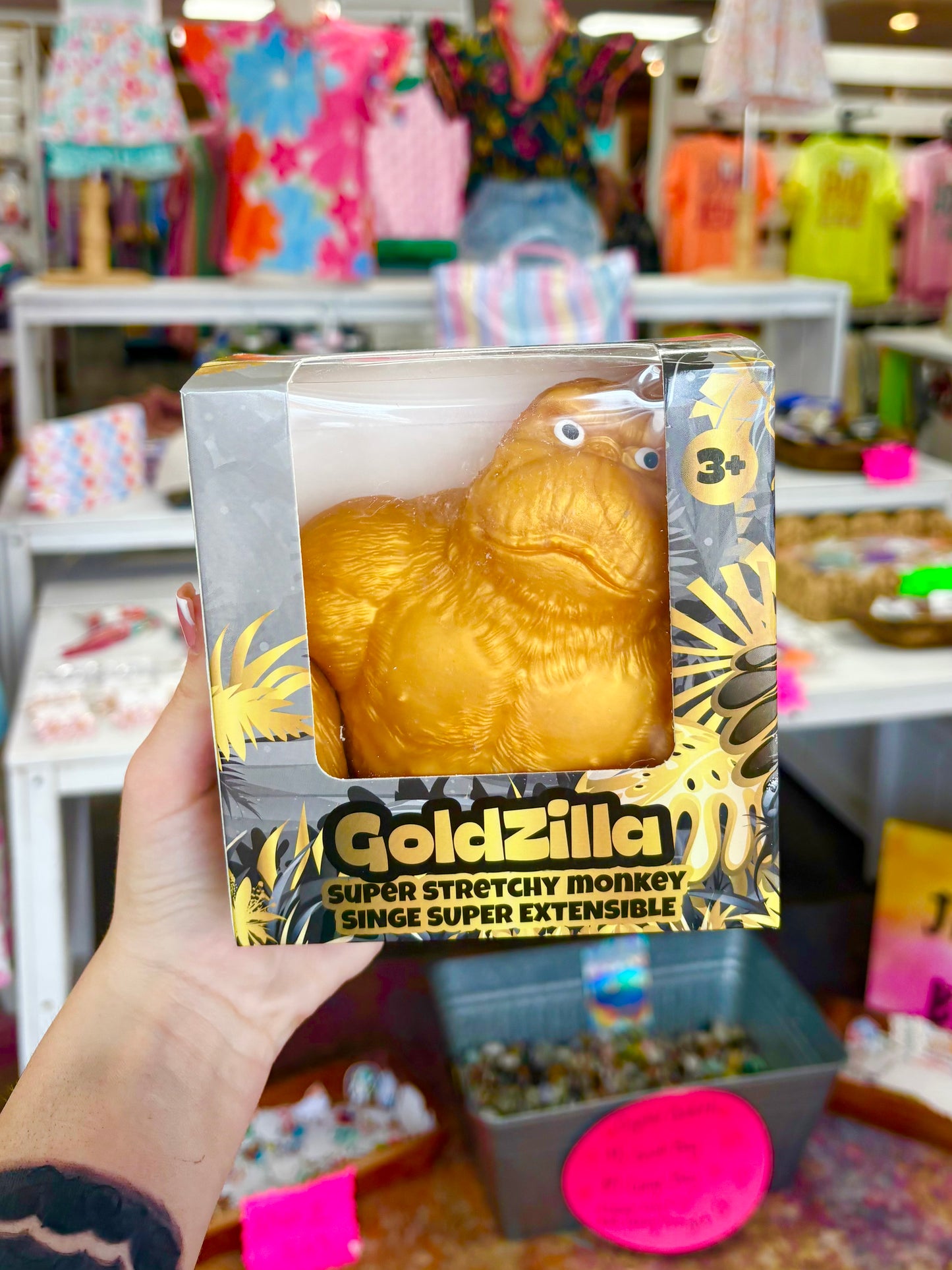 KK Viral Gold Stretchee Monkee Toy