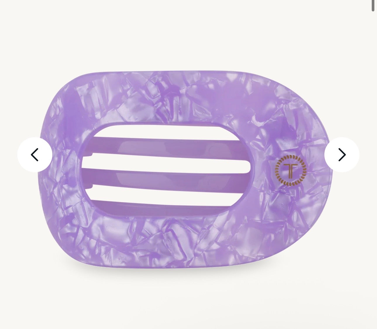 KK Lavender Mist Large Flat Round Hair Clip