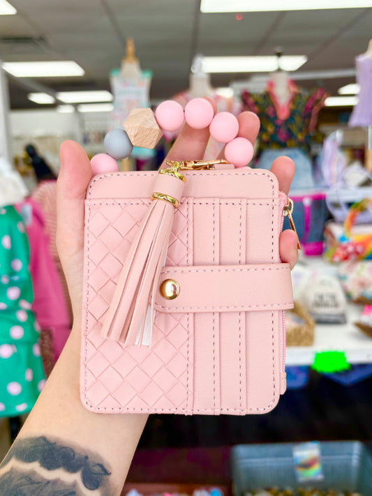 KK Blush Textured Wallet Wristlet