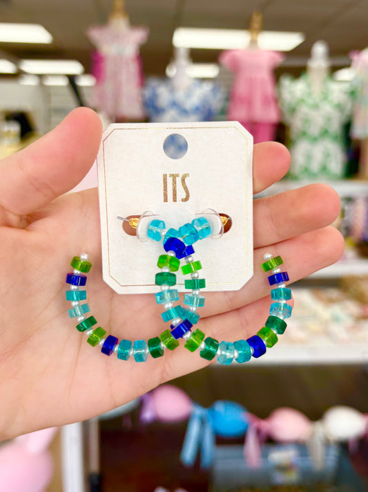 KK Sea Glass Hoops
