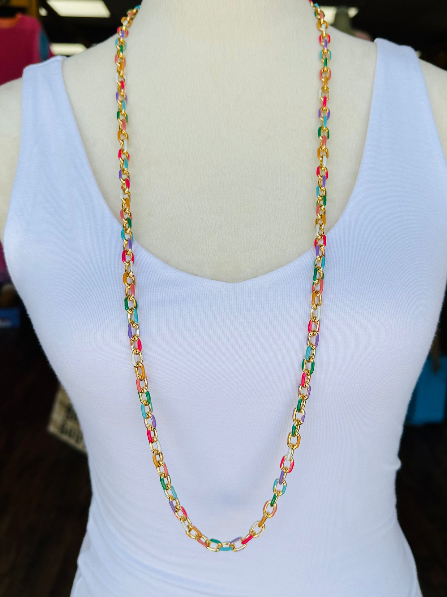 KK Multicolor Chain Necklace