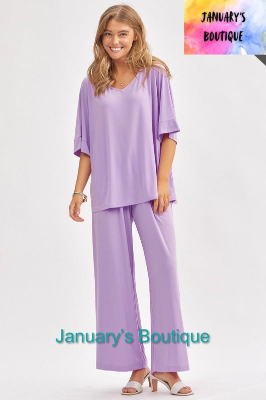 Women’s Lilac Pants Set